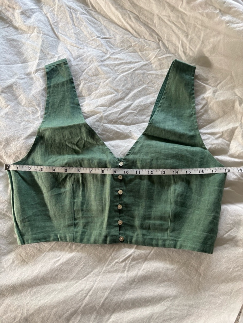 NWT Madewell Linen Crop Top - Picture 8 of 10